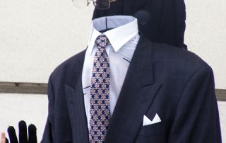 Invisible man wearing a suit